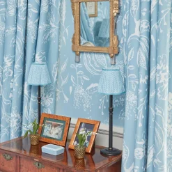 Mrs. Alice Blue Chelsea Square Fabric< Serena Fresson Fabrics