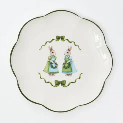 Mrs. Alice Blue Cottontail Bunny Dinner Plate< Dinner Plates