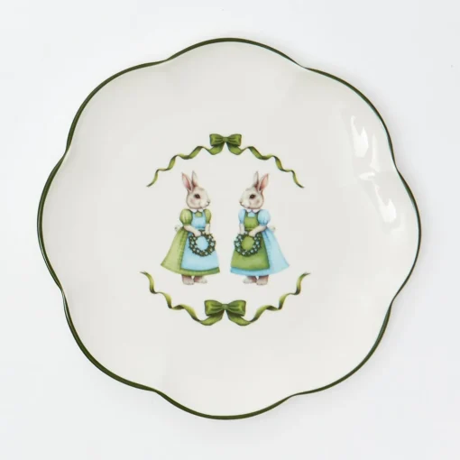 Mrs. Alice Blue Cottontail Bunny Dinner Plate< Dinner Plates