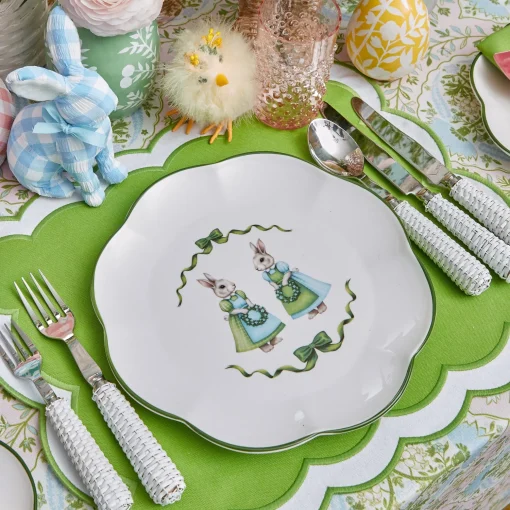 Mrs. Alice Blue Cottontail Bunny Dinner Plate< Dinner Plates