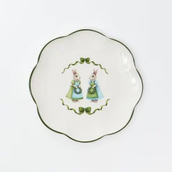 Mrs. Alice Blue Cottontail Bunny Starter Plate< Starter Plates