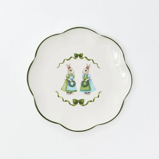 Mrs. Alice Blue Cottontail Bunny Starter Plate< Starter Plates
