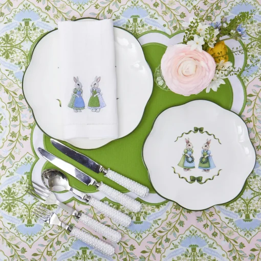 Mrs. Alice Blue Cottontail Bunny Starter Plate< Starter Plates