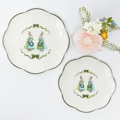 Mrs. Alice Blue Cottontail Bunny Starter Plate< Starter Plates