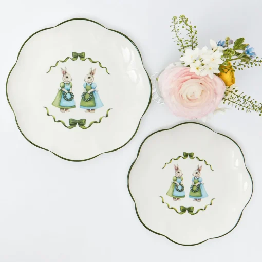 Mrs. Alice Blue Cottontail Bunny Starter Plate< Starter Plates