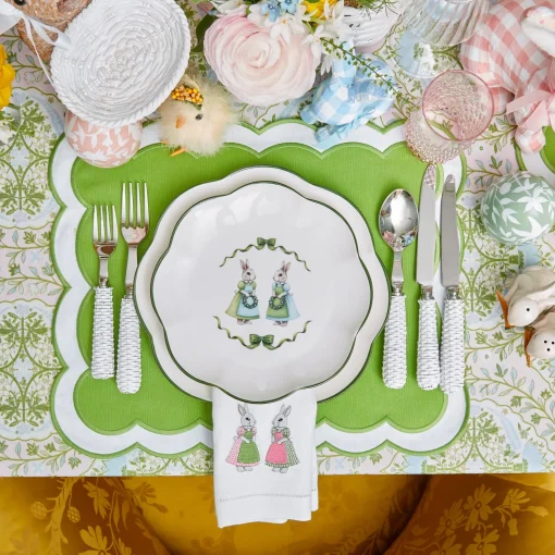 Mrs. Alice Blue Cottontail Bunny Starter Plate< Starter Plates