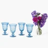 Mrs. Alice Blue Fern Engraved Wine Glasses (Set of 4)< Glasses