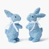 Mrs. Alice Blue Floral Bunny (Pair)< Spring Decorations