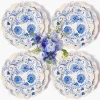 Mrs. Alice Blue Flowers Dinner & Starter Plates (Set of 8)< Crockery Sets