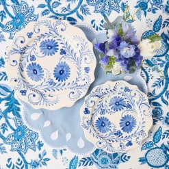 Mrs. Alice Blue Flowers Dinner & Starter Plates (Set of 8)< Crockery Sets