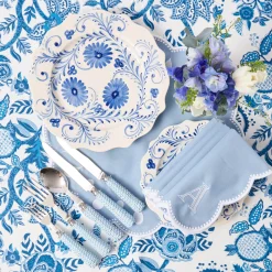 Mrs. Alice Blue Flowers Dinner Plates (Set of 4)< Dinner Plates | Crockery Sets