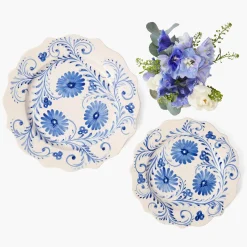 Mrs. Alice Blue Flowers Starter Plate< Starter Plates
