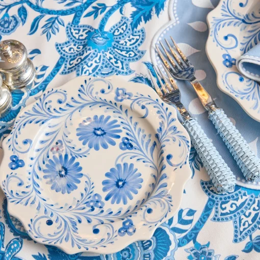 Mrs. Alice Blue Flowers Starter Plate< Starter Plates