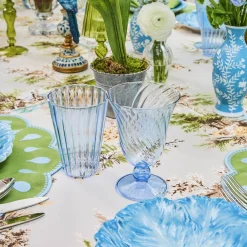 Mrs. Alice Blue Fluted Glassware (Set of 8)< Glasses | Glassware Sets