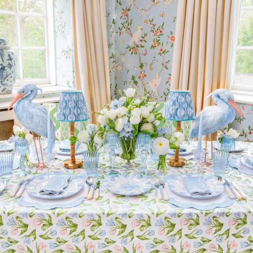 Mrs. Alice Blue Fluted Water Glasses (Set of 4)< Glasses
