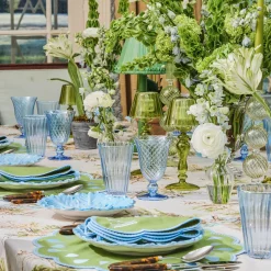 Mrs. Alice Blue Fluted Wine Glasses (Set of 4)< Glasses