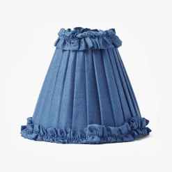 Mrs. Alice Blue Frilled Silk Lampshade (18cm)< Lampshades