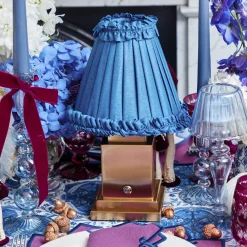 Mrs. Alice Blue Frilled Silk Lampshade (18cm)< Lampshades