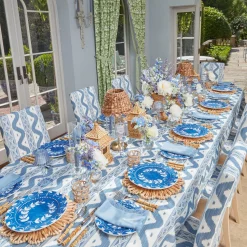 Mrs. Alice Blue Fringe Napkins (Set of 4)< Napkins | Mrs. Alice Monogram