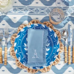 Mrs. Alice Blue Fringe Napkins (Set of 4)< Napkins | Mrs. Alice Monogram