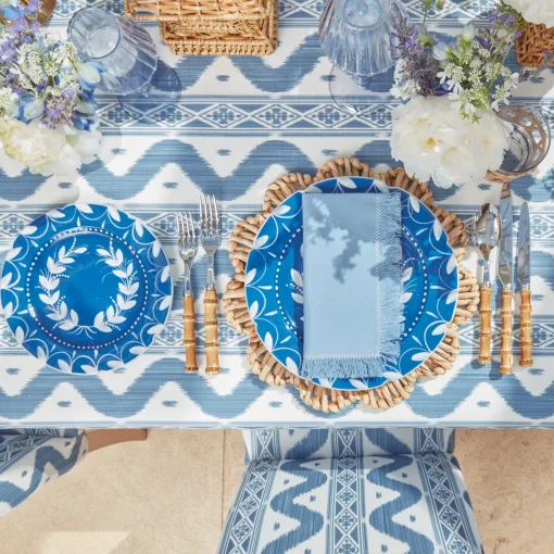 Mrs. Alice Blue Fringe Napkins (Set of 4)< Napkins | Mrs. Alice Monogram