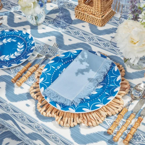 Mrs. Alice Blue Fringe Napkins (Set of 4)< Napkins | Mrs. Alice Monogram