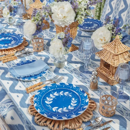 Mrs. Alice Blue Fringe Napkins (Set of 4)< Napkins | Mrs. Alice Monogram