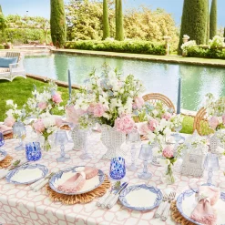 Mrs. Alice Blue Glass Lantern Tea Light Holder (Pair) - 18 cm< Summer Candleware | Candle Holders