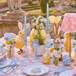 Mrs. Alice Blue Glass Lantern Tea Light Holder (Pair) - 18 cm< Summer Candleware | Candle Holders