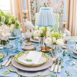 Mrs. Alice Blue Glass Lantern Tea Light Holder (Pair) - 18 cm< Summer Candleware | Candle Holders