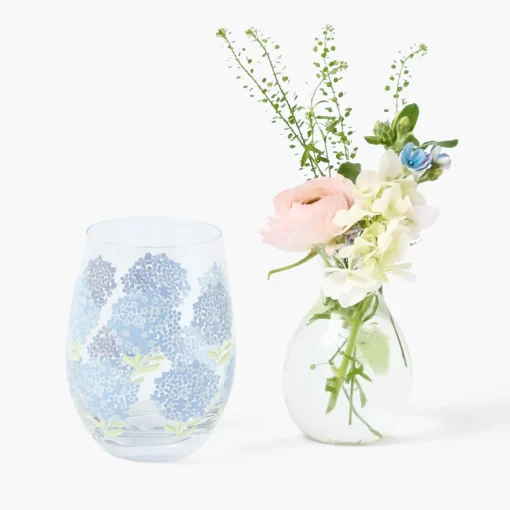 Mrs. Alice Blue Hydrangea Glasses (Set of 4)< Glasses