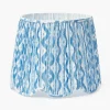 Mrs. Alice Blue Ikat Deep Scalloped Lampshade (40cm)< Lampshades