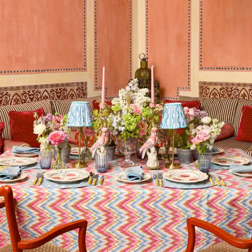 Mrs. Alice Blue Ikat Lampshade (18cm)< Summer Lighting | Lampshades