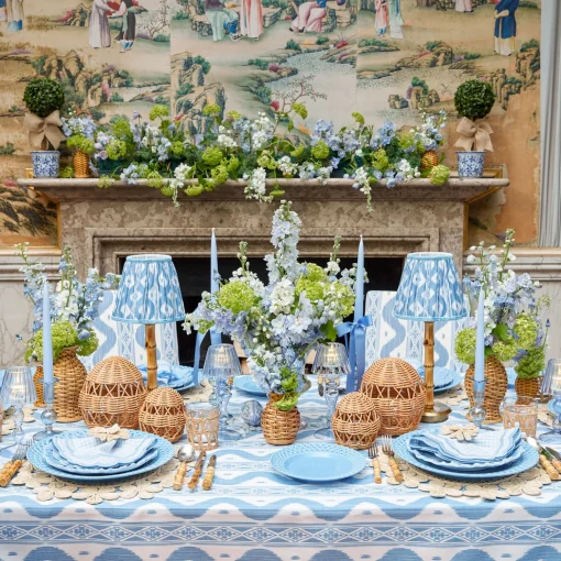 Mrs. Alice Blue Ikat Lampshade (18cm)< Summer Lighting | Lampshades
