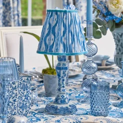 Mrs. Alice Blue Ikat Lampshade (18cm)< Summer Lighting | Lampshades