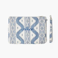 Mrs. Alice Blue Ikat Pochette< Mrs. Alice Tote Bags | Mrs. Alice Monogram
