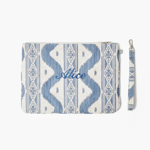 Mrs. Alice Blue Ikat Pochette< Mrs. Alice Tote Bags | Mrs. Alice Monogram