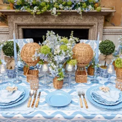 Mrs. Alice Blue Ikat Tablecloth< Tablecloths | For Her