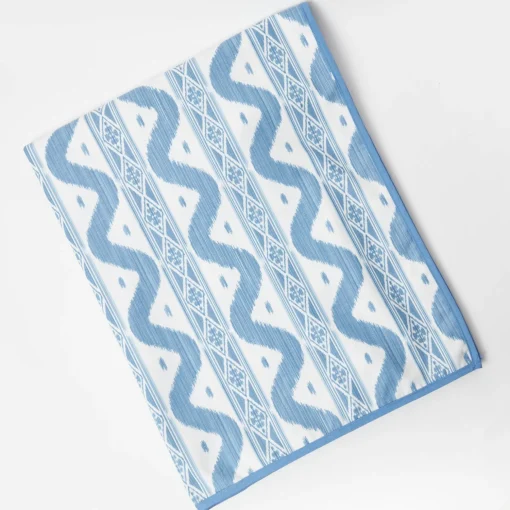 Mrs. Alice Blue Ikat Tablecloth< Tablecloths | For Her