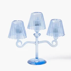 Mrs. Alice Blue Lantern Tealight Candleabra< Candle Holders | Pagodas & Lanterns