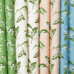 Mrs. Alice Blue Lily of the Valley Fabric< Serena Fresson Fabrics