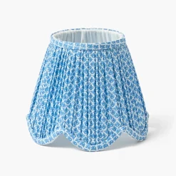 Mrs. Alice Blue Lotus Deep Scallop Lampshade (18cm)< Summer Lighting | Lampshades