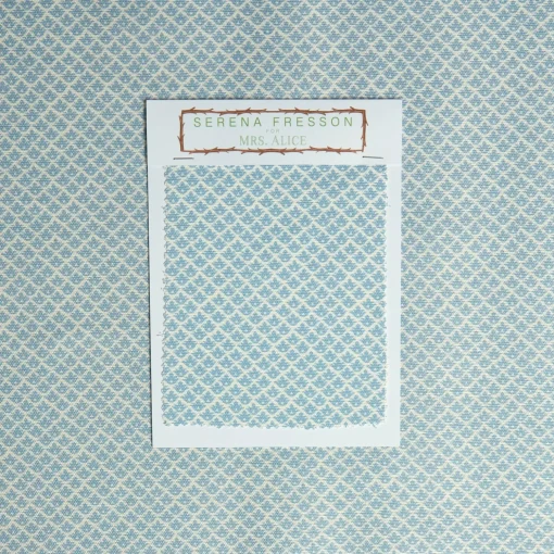 Mrs. Alice Blue Lotus Flower Fabric< Serena Fresson Fabrics