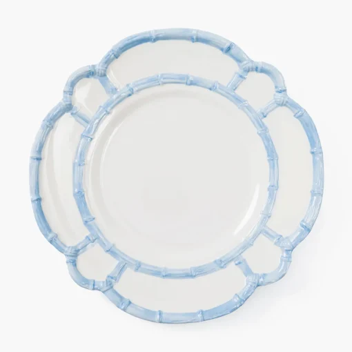Mrs. Alice Blue Melamine Bamboo Dinner Plate (Set of 4)< Dinner Plates | Crockery Sets