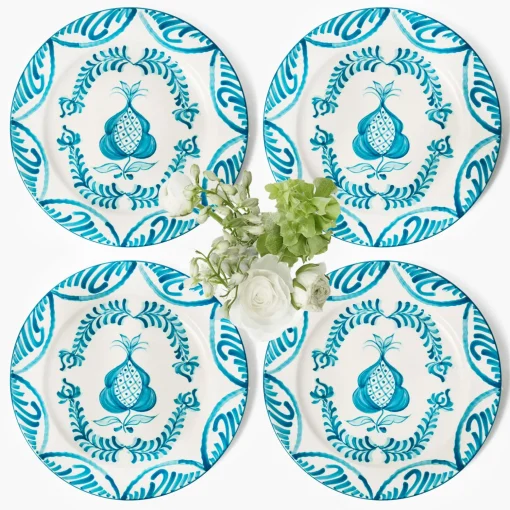 Mrs. Alice Blue Melograno Dinner Plates (Set of 4)< Dinner Plates | Crockery Sets