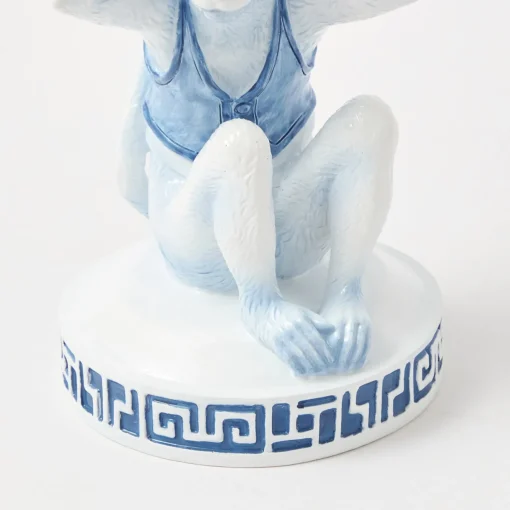 Mrs. Alice Blue Monkey Candle Holders (Pair)< Summer Candleware | Candle Holders