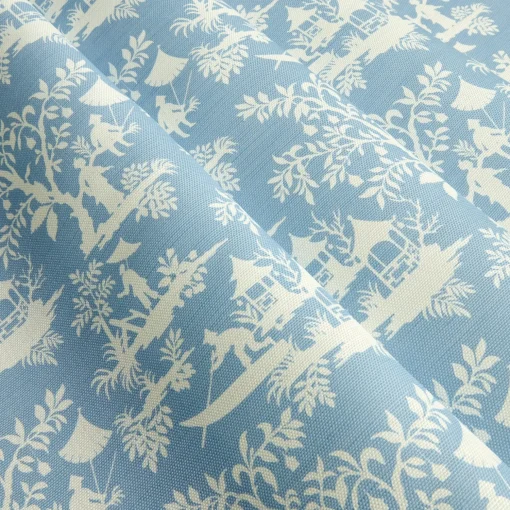 Mrs. Alice Blue Pagoda Garden Fabric< Serena Fresson Fabrics
