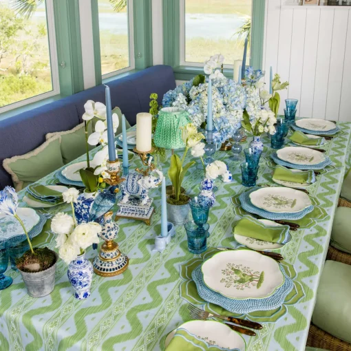 Mrs. Alice Blue Palm Water Glasses (Set of 4)< Summer Glassware | Glasses