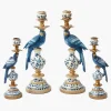 Mrs. Alice Blue Parrot Candle Holder Set< Summer Candleware | Candles