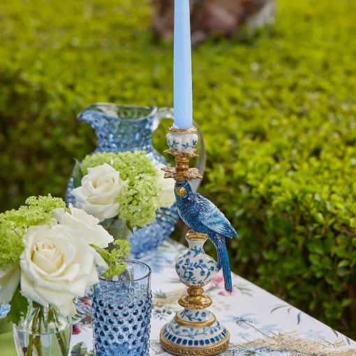 Mrs. Alice Blue Parrot Candle Holder Set< Summer Candleware | Candles